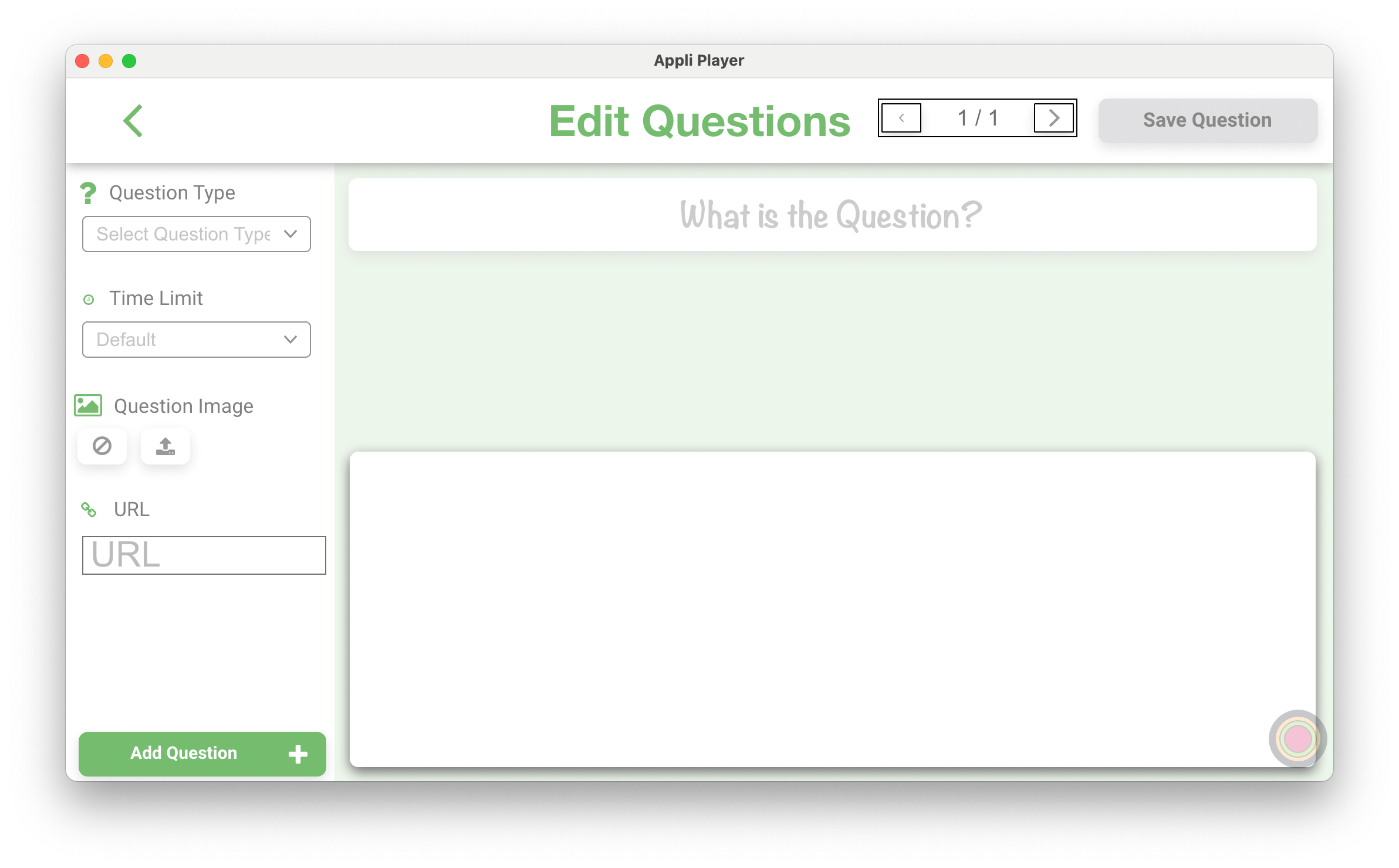 Editing a new question